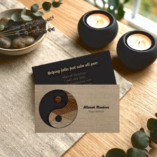 Yin-Yang-Symbol Beruhigende Meditative Visitenkart Visitenkarte