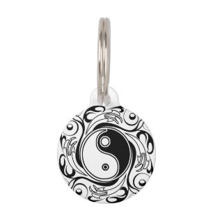 Yin & Yang Symbol Black and White Tattoo Style Haustiermarke