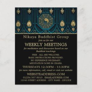 Yin & Yang Symbol, Buddhistische Gruppenwerbung Flyer