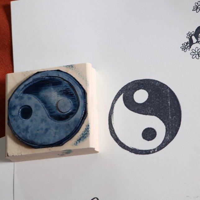 Yin Yang Symbol Dark and Light Gummistempel (Von Creator hochgeladen)