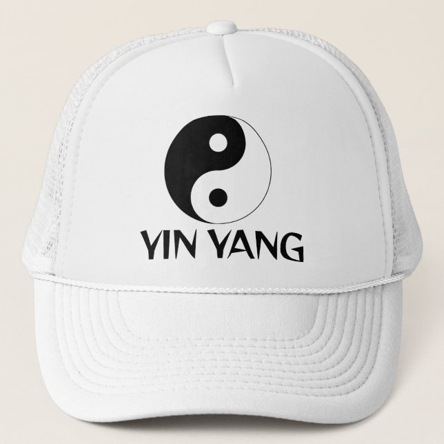 Yin Yang Symbol Design Hat Truckerkappe (Vorderseite)