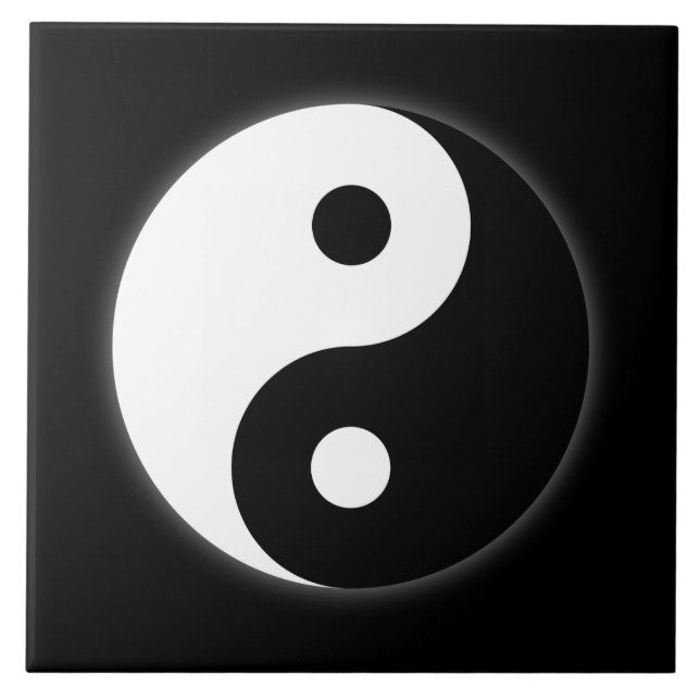 Yin Yang Symbol-Fliese Fliese (Vorderseite)