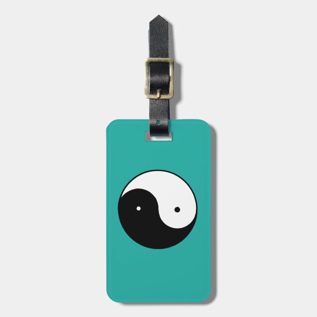 Yin Yang Symbol Gepäckanhänger (Vorderseite vertikal)
