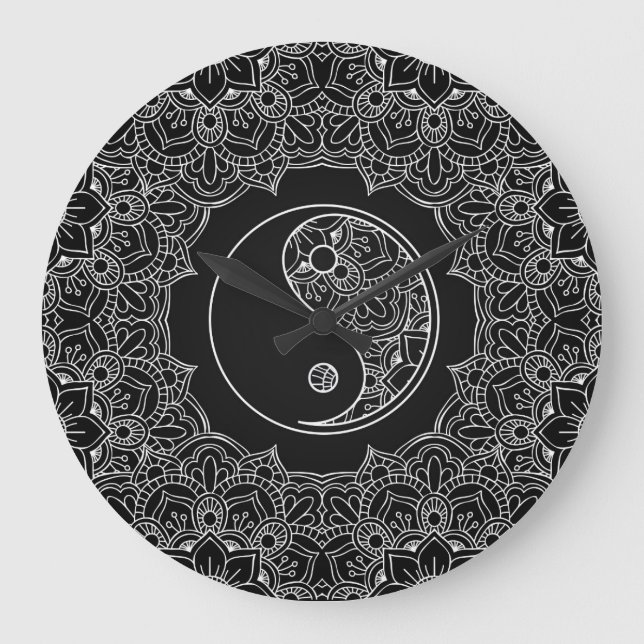 Yin Yang Symbol in der Große Wanduhr (Vorderseite)