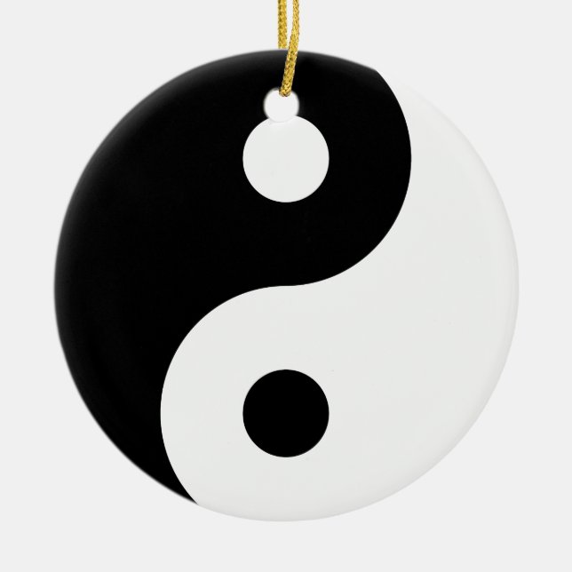 Yin Yang Symbol Keramik Ornament (Vorne)