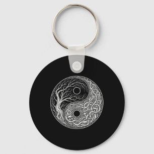 Yin Yang Symbol Lebensbaum, Tai Chi, Qigong, Yog Schlüsselanhänger