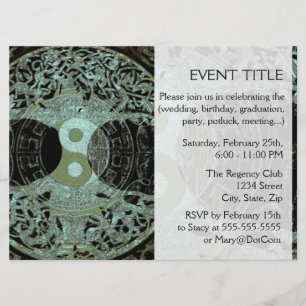 Yin Yang Symbol Mandala Einladung