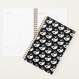 Yin Yang Symbol monochrome Zen-Meditation Yoga Planer