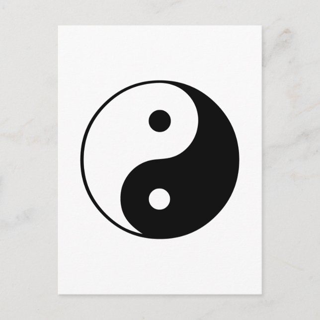Yin Yang Symbol: Postkarte (Vorderseite)