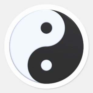 Yin-Yang Symbol Runder Aufkleber