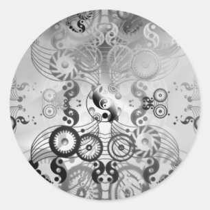 Yin-Yang-Symbol Runder Aufkleber