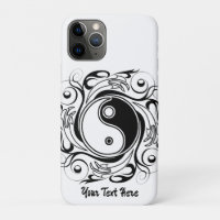 Yin & Yang-Symbol Schwarz-Weiß-Tätowierstil