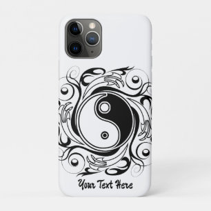 Yin & Yang-Symbol Schwarz-Weiß-Tätowierstil Case-Mate iPhone Hülle