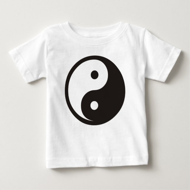 Yin Yang Symbol - solide Tätowierung Baby T-shirt (Vorderseite)