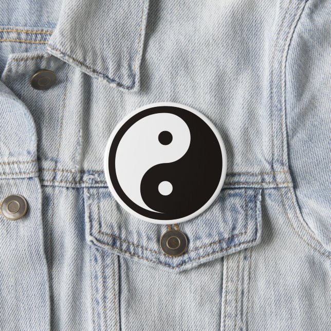 Yin Yang Symbol - solide Tätowierung Button (Beispiel)