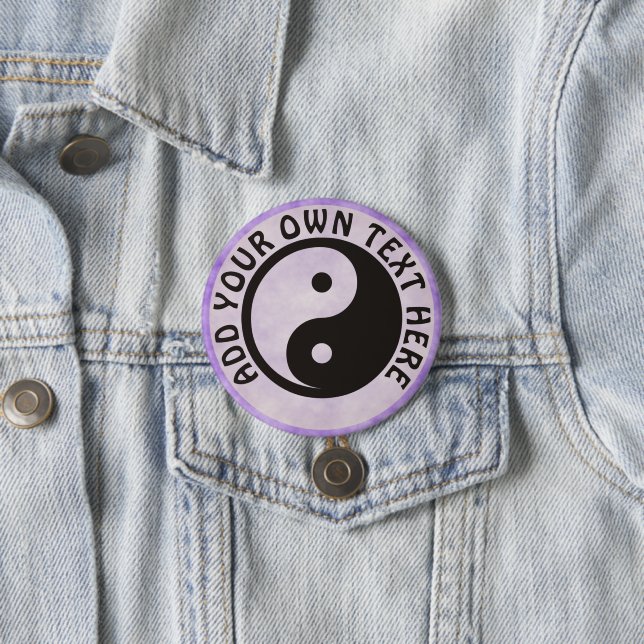 Yin Yang Symbol - solide Tätowierung Button (Beispiel)