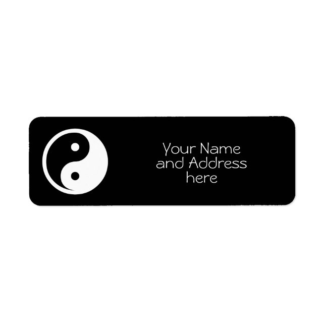 Yin Yang Symbol - solide Tätowierung-Design 2 (Vorne)