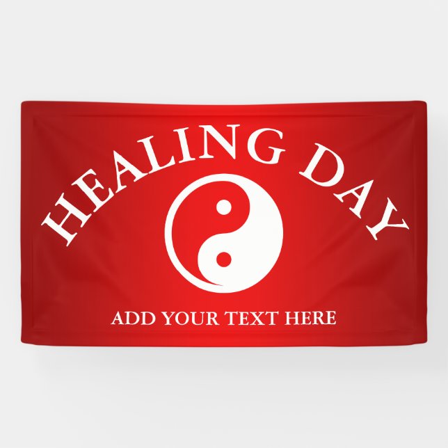 Yin Yang Symbol - solide Tätowierung-Design 2 Banner (Horizontal)