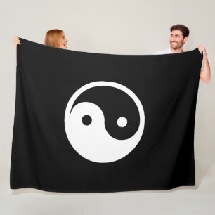 Yin Yang Symbol - solide Tätowierung-Design 2 Fleecedecke