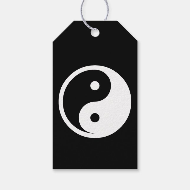 Yin Yang Symbol - solide Tätowierung-Design 2 Geschenkanhänger (Vorderseite)