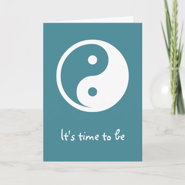 Yin Yang Symbol - solide Tätowierung-Design 2 Karte (Vorderseite)