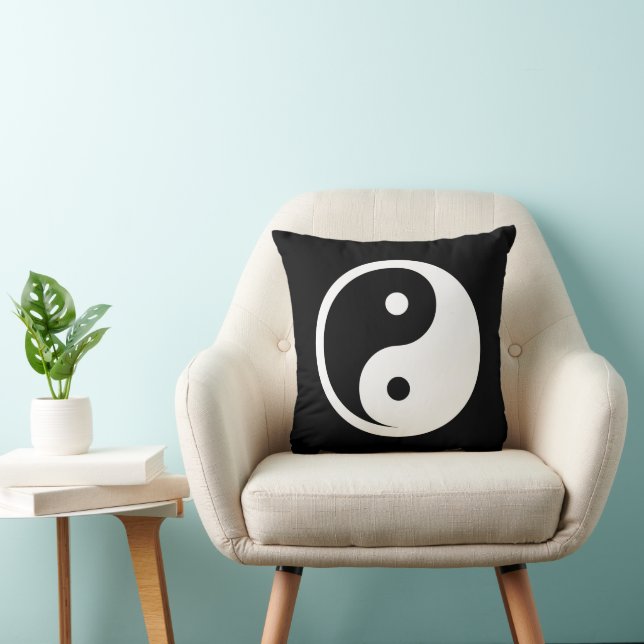 Yin Yang Symbol - solide Tätowierung-Design 2 Kissen (Stuhl )