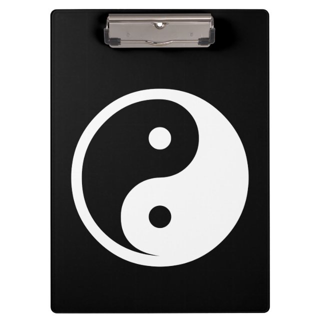 Yin Yang Symbol - solide Tätowierung-Design 2 Klemmbrett (Vorderseite)