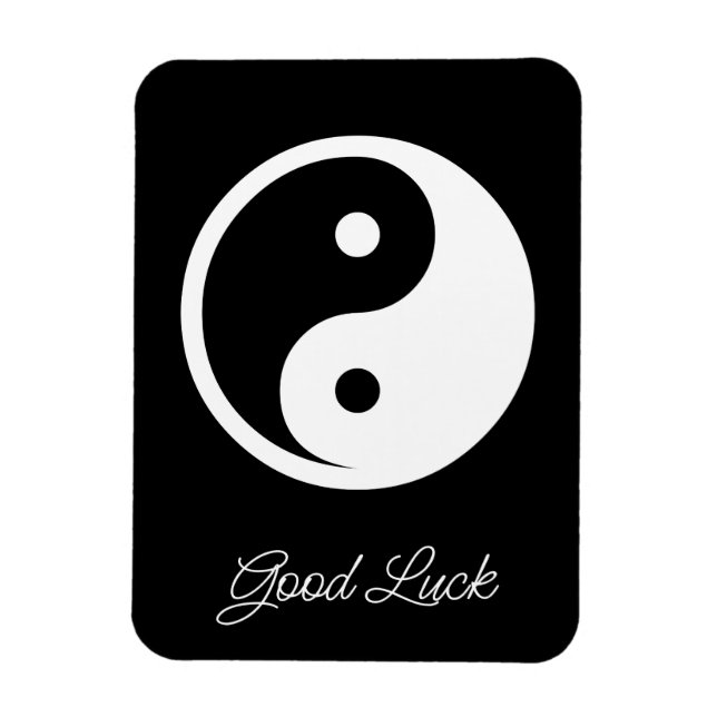 Yin Yang Symbol - solide Tätowierung-Design 2 Magnet (Vertikal)