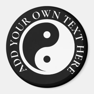 Yin Yang Symbol - solide Tätowierung-Design 2 Magnet