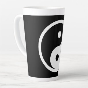 Yin Yang Symbol - solide Tätowierung-Design 2 Milchtasse
