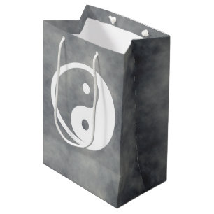 Yin Yang Symbol - solide Tätowierung-Design 2 Mittlere Geschenktüte