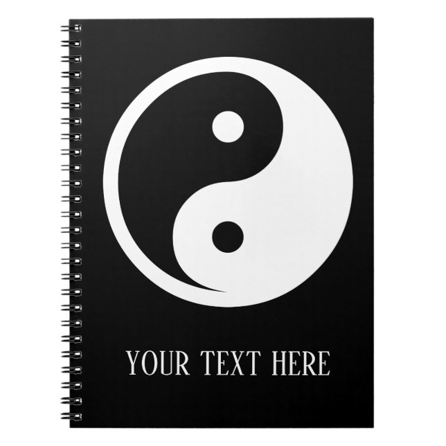 Yin Yang Symbol - solide Tätowierung-Design 2 Notizblock (Vorderseite)