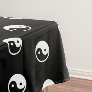 Yin Yang Symbol - solide Tätowierung-Design 2 Tischdecke