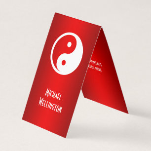 Yin Yang Symbol - solide Tätowierung-Design 2 Visitenkarten