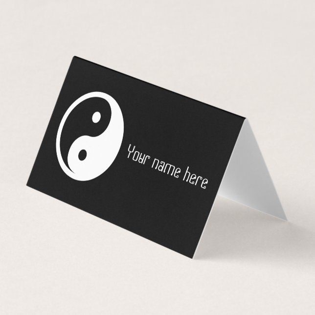 Yin Yang Symbol - solide Tätowierung-Design 2 Visitenkarten (Vorderseite)