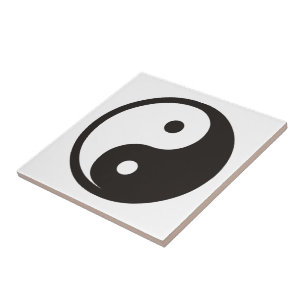 Yin Yang Symbol - solide Tätowierung Fliese