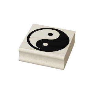 Yin Yang Symbol - solide Tätowierung Gummistempel
