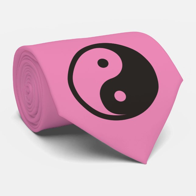 Yin Yang Symbol - solide Tätowierung Krawatte (Gerollt)