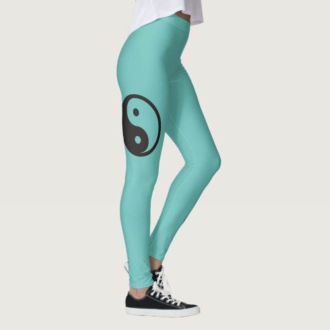 Yin Yang Symbol - solide Tätowierung Leggings (Rechts)