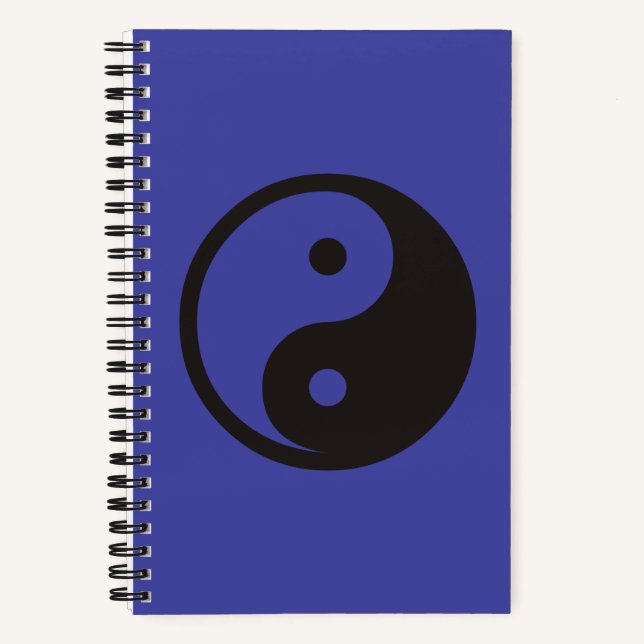 Yin Yang Symbol - solide Tätowierung Notizbuch (Vorderseite)