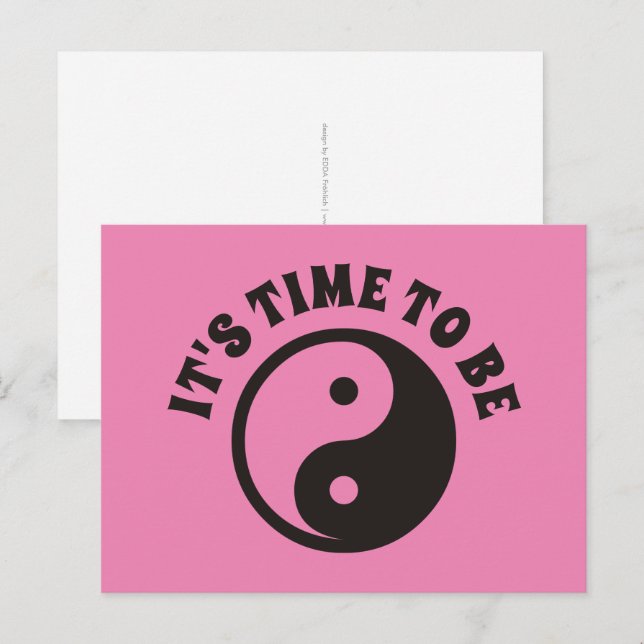 Yin Yang Symbol - solide Tätowierung Postkarte (Vorne/Hinten)