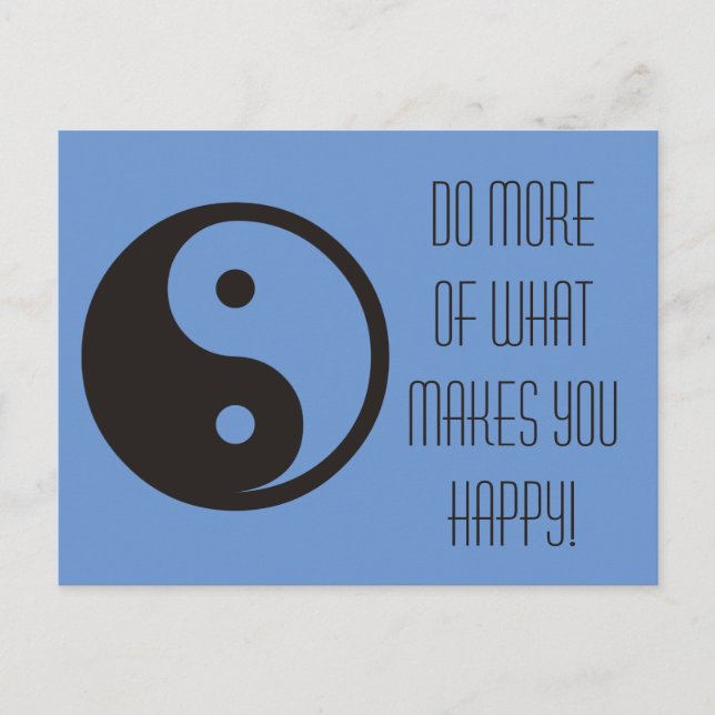 Yin Yang Symbol - solide Tätowierung Postkarte (Vorderseite)