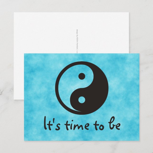 Yin Yang Symbol - solide Tätowierung Postkarte (Vorne/Hinten)