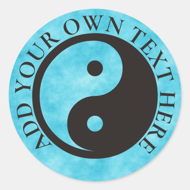 Yin Yang Symbol - solide Tätowierung Runder Aufkleber (Vorderseite)