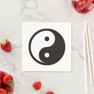 Yin Yang Symbol - solide Tätowierung Serviette