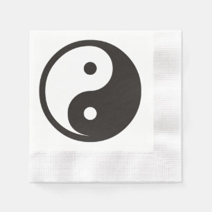 Yin Yang Symbol - solide Tätowierung Serviette