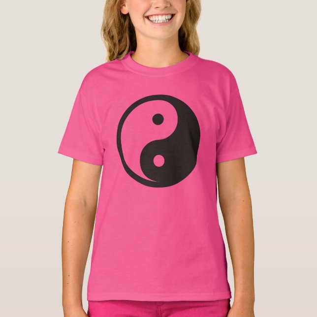 Yin Yang Symbol - solide Tätowierung T-Shirt (Vorderseite)