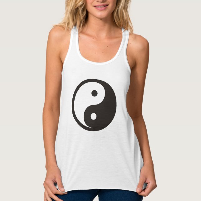 Yin Yang Symbol - solide Tätowierung Tank Top (Vorderseite)