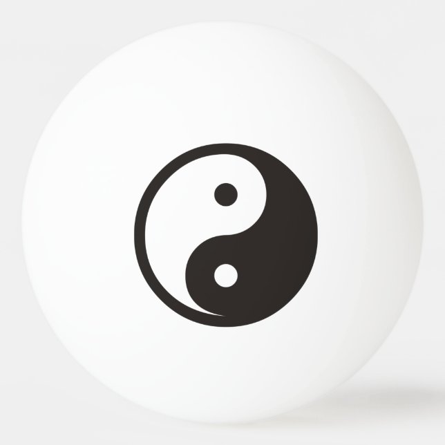 Yin Yang Symbol - solide Tätowierung Tischtennisball (Vorderseite)