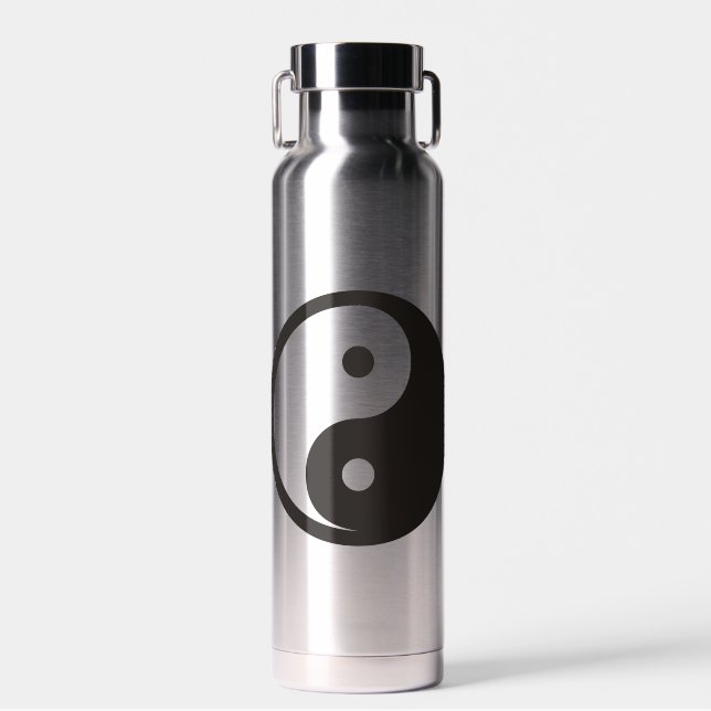 Yin Yang Symbol - solide Tätowierung Trinkflasche (Vorne)
